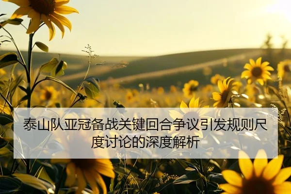 泰山队亚冠备战关键回合争议引发规则尺度讨论的深度解析