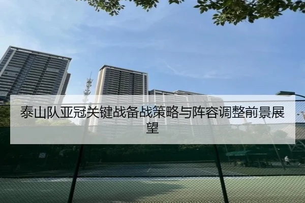 泰山队亚冠关键战备战策略与阵容调整前景展望